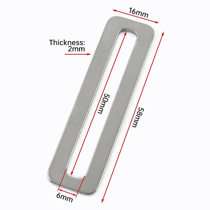 25/800Pcs Square O Ring Carabiner 20-50mm 304 Stainless Steel Buckles Bag Hanger Oval Rings Crochet Hook Webbing Tape Fastener