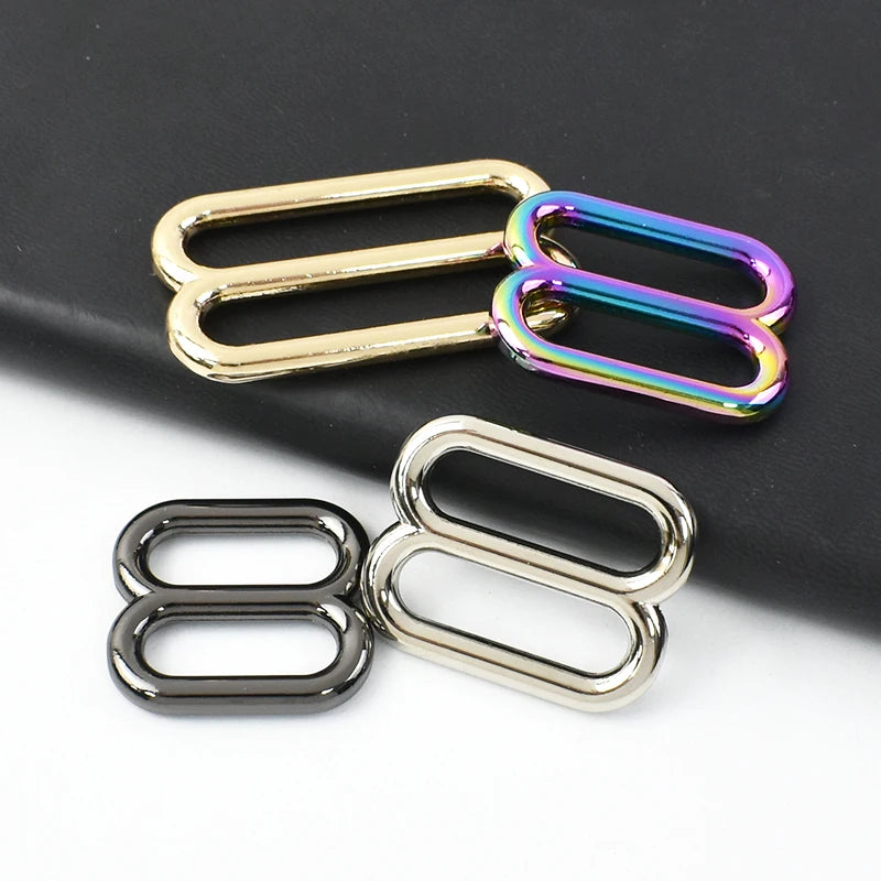 10/400Pcs 20-38mm Metal Buckles 5/10/20Pcs Tri-Glide Slider Hook Bra Shoulder Strap Adjuster Buckle Handbag Straps Repair Ring Clip Clasp