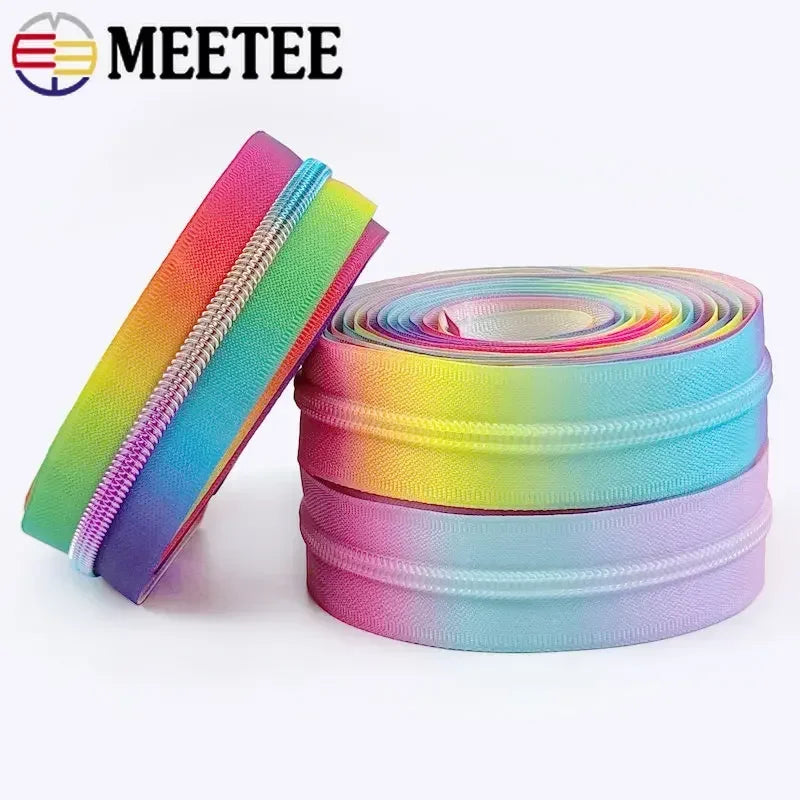 3/120Meters 5# Colorful Nylon Zipper Tapes for Jacket Purse Plastic Coil Zippers Luggage Bag Zip DIY Garment Sewing Accessories