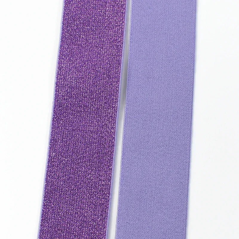 8/300M 25/30/40/50mm Nylon Elastic Bands for Sewing Rubber Band Colored Glitter Nylon Elasticity Webbing Decoration Spandex Belt
