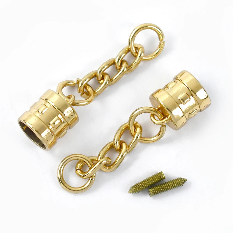 20/600pcs 9/14mm Metal Jewelry Chain Tassels Screws Sopper Buckle Pendants Bell Hook Clasp DIY Bag Cord Cap Clasps Connector Buckles
