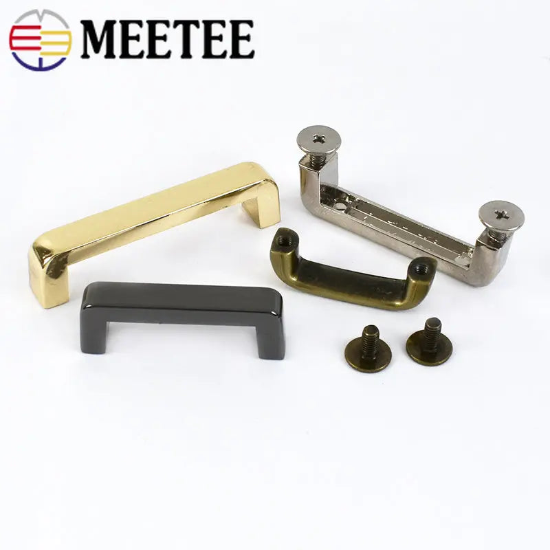 15/500pcs Meetee Bag Bridge with Screw Metal Buckles for Purse Handbag Strap Connector Hardware Accessories DIY Leather Crafts H5-2
