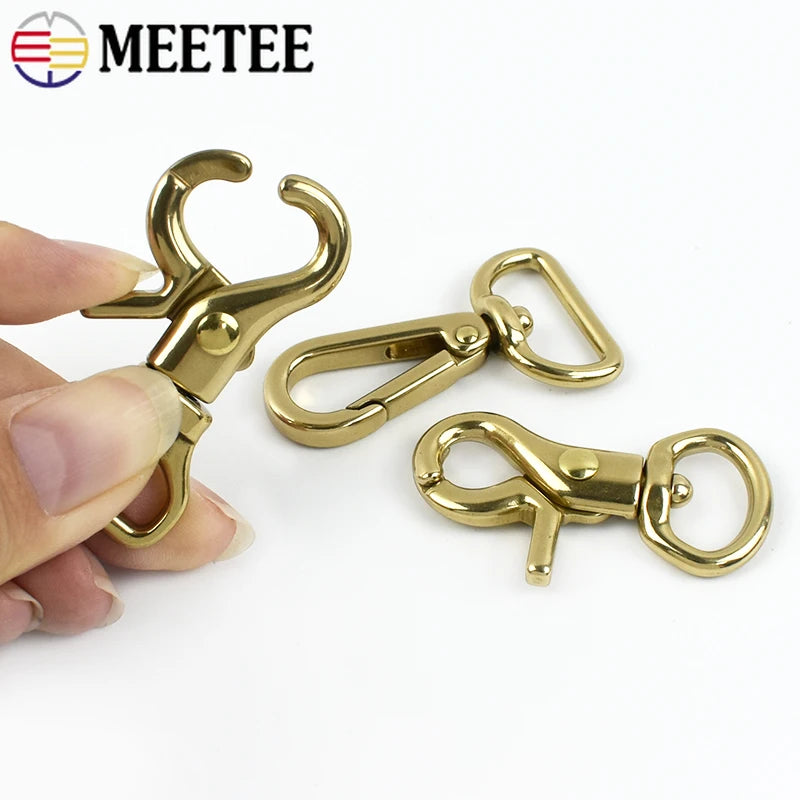 5/160Pcs Solid Brass Trigger Clips Swivel Lobster Clasp Snap Hook for Bag Strap Belt Webbing Pet Dog Rope Leashes Hang Hooks