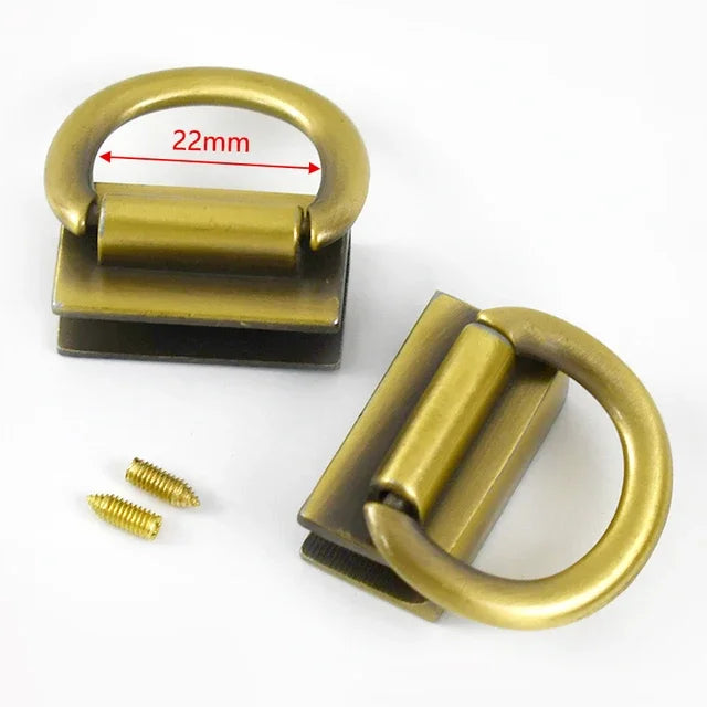 8/200Pcs D Ring Metal Bag Side Edge Hanger Buckle Bags Strap Clip Clasp for Handbag Handle Connector DIY Leather Craft