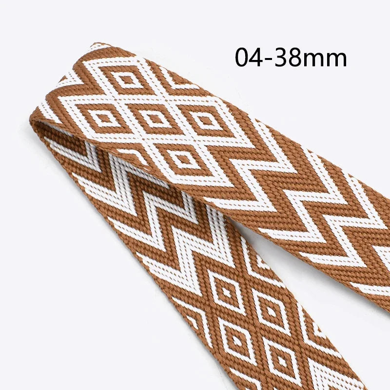 5/150M 2.2mm Thick 38/50mm Polyester Jacquard Webbing Canvas Ribbon for Strap Belt Tape Bag Backpack DIY Sewing Biasband Accessories
