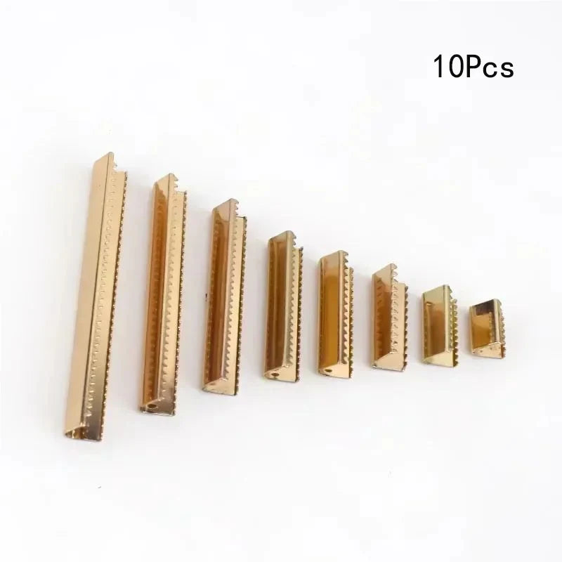 30/800Pcs 10-60mm Metal Tail Clip Buckles for Strap Suspenders Belt Tails End Lock Wallet Leather Cord Stopper DIY Accessories
