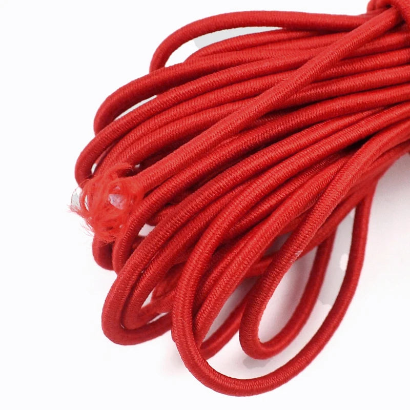 50/100Meters Color 2.5mm Round Elastic Ropes high elasticity rope HairBand Clothes Pants Rubber Band DIY Sewing Accessories