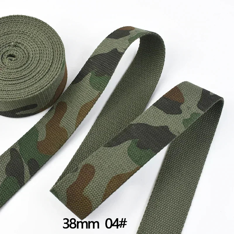 3/100Meters 25-38mm Camouflage Polyester Webbing Tape Clothing Ribbon Bag Bias Binding Band Dog Collar Decor Strap DIY Accessories