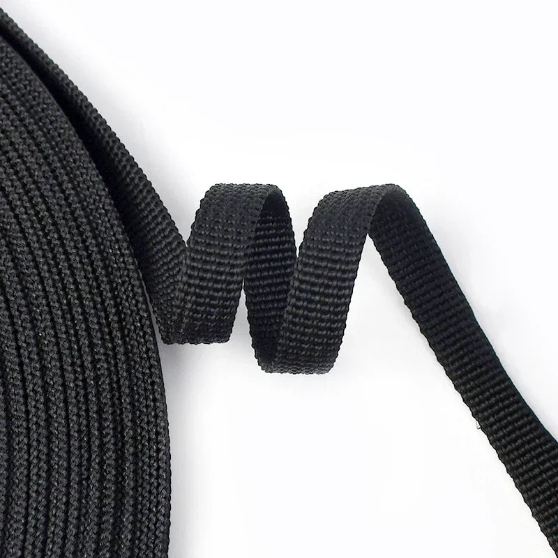 25/500Meters 3/8''inch(10mm) Polypropylene Webbing Weave Braided Belt Ribbon for Bags Dog Collar Belts Garment Sewing Accessory