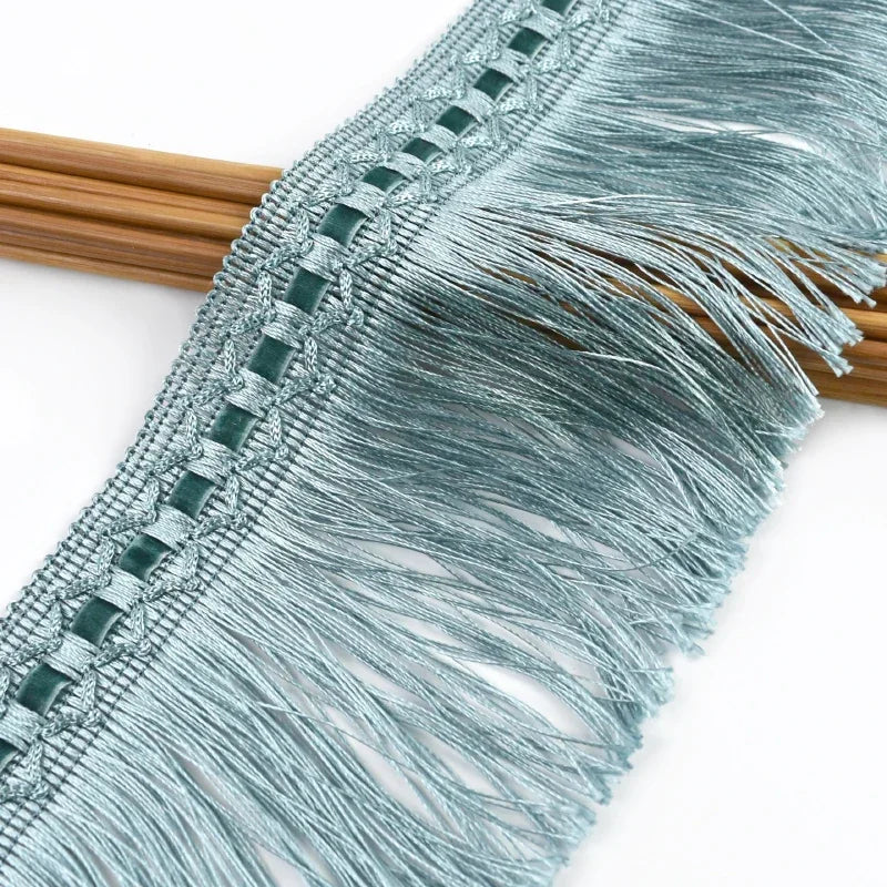 2/20Meter 10cm Polyester Tassel Fringe Trim Sewing Decorative Lace Ribbon for Dance Dress Curtain Tassels Clothes Bag Accessories