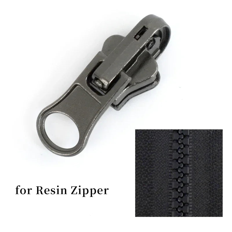 5/10/20Pc 5# Rotating Zipper Head for Resin Metal Nylon Zippers Double-sided Slider Puller Zip Repair Kit DIY Sewing Tailor Tool