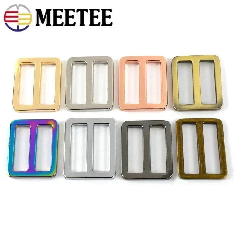 15/400pcs 16-50mm Bags Strap Buckles Metal Slider Tri Glide Adjust Belt Buckle for Webbing Shoes Clothes Leather Part Accessories