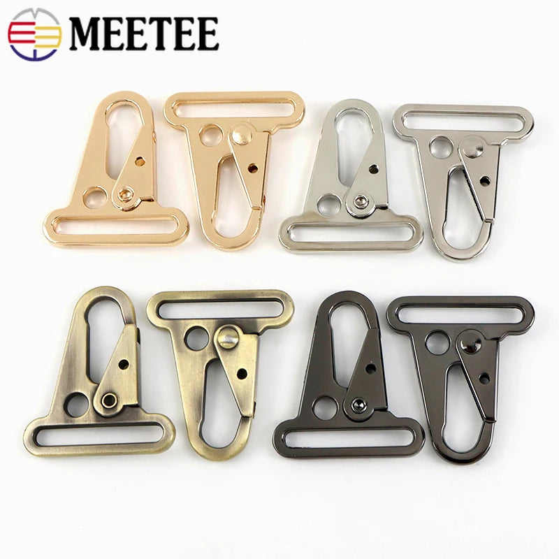 8/300Pcs Metal Strap Buckles Trigger Snap Hook 20-38mm Keychain Webbing Chain Clasp Dog Collar Clips Carabiner Leather Hardware