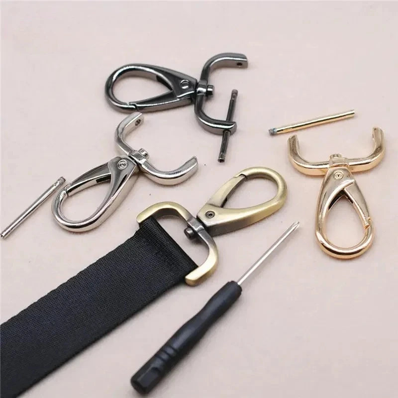 8/200Pcs Metal Bag Strap Buckles 13-38mm Swivel Lobster Clasp Snap Hook Dog Collar Repair Detachable Trigger Clamp Keychain Parts