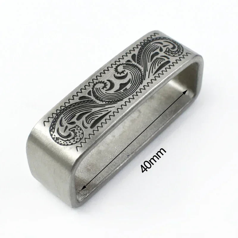 3/100Pcs 35/40mm Solid Stainless Steel Metal Ring Belt Loop Buckle Men's Keeper Jeans Clothing Accessories for 34-39mm Belts