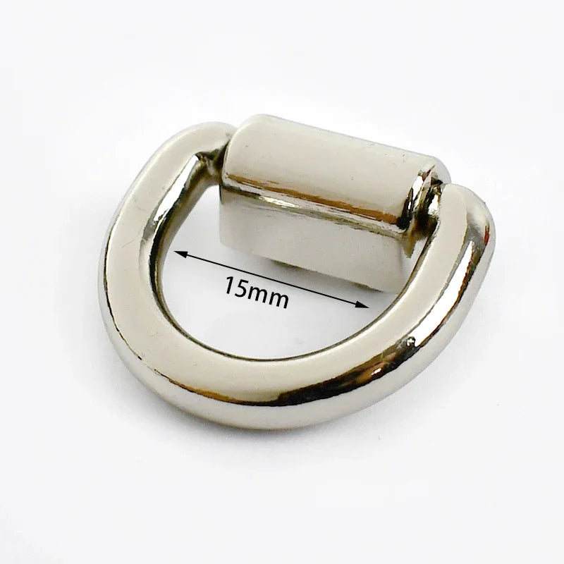 15/500Pcs Meetee 15/16/19mm Metal O D Ring Buckles Bag Strap Side Clip Hanger Clasp Chain Connection DIY Hardware Accessories