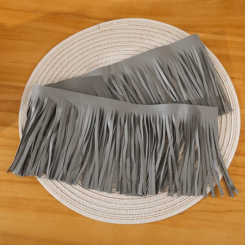 3/50Meters Meetee 10-30cmx3mm Leather Suede Tassel Fringe Lace Ribbon for Handbag Clothing Dresses Decor DIY Sewing Accessories