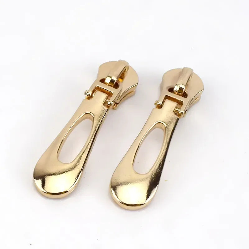 30/500pcs Meetee Zipper Slider for 5# Sewing Metal Zippers DIY Zips Head Bag Pocket Wallet Repair Kits Replacement Tailor Tools