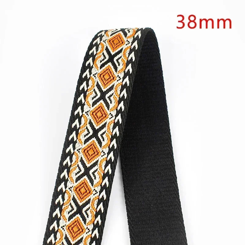 3/100Meters Meetee 38/50mm Jacquard Webbing Tape Bag Ribbon Strap Garment Sewing Decoration Ribbons Tapes Home Textile Accessory