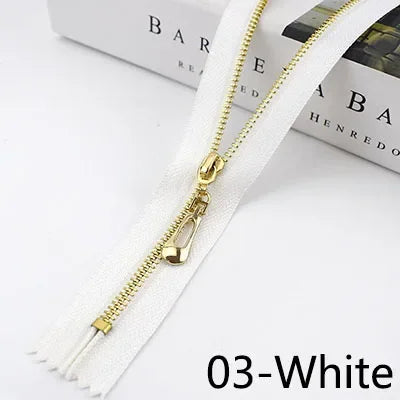 Meetee 20pcs 15-30cm 3# Metal Zipper Closed End Black White Zippers DIY Bag Purse Wallet Shoes Garment Zip Sewing Accessory