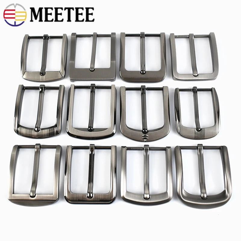 5/130Pcs Men Belt Buckle Metal Single Pin Buckles Jeans Waistband Head Decor for 33-39mm Belts Leather Craft Accessories