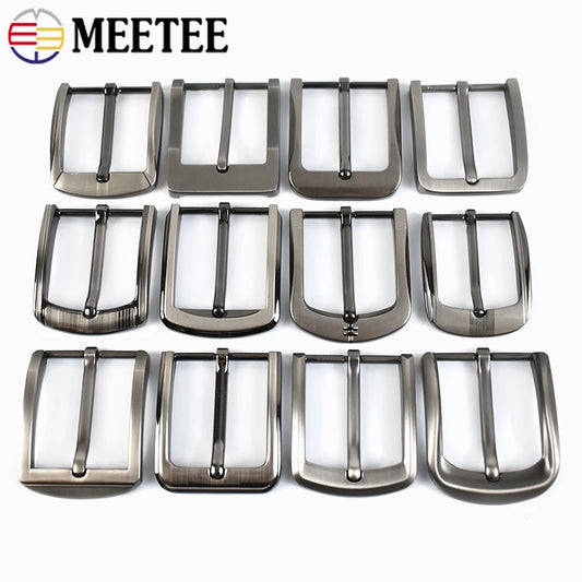 5/130Pcs Men Belt Buckle Metal Single Pin Buckles Jeans Waistband Head Decor for 33-39mm Belts Leather Craft Accessories