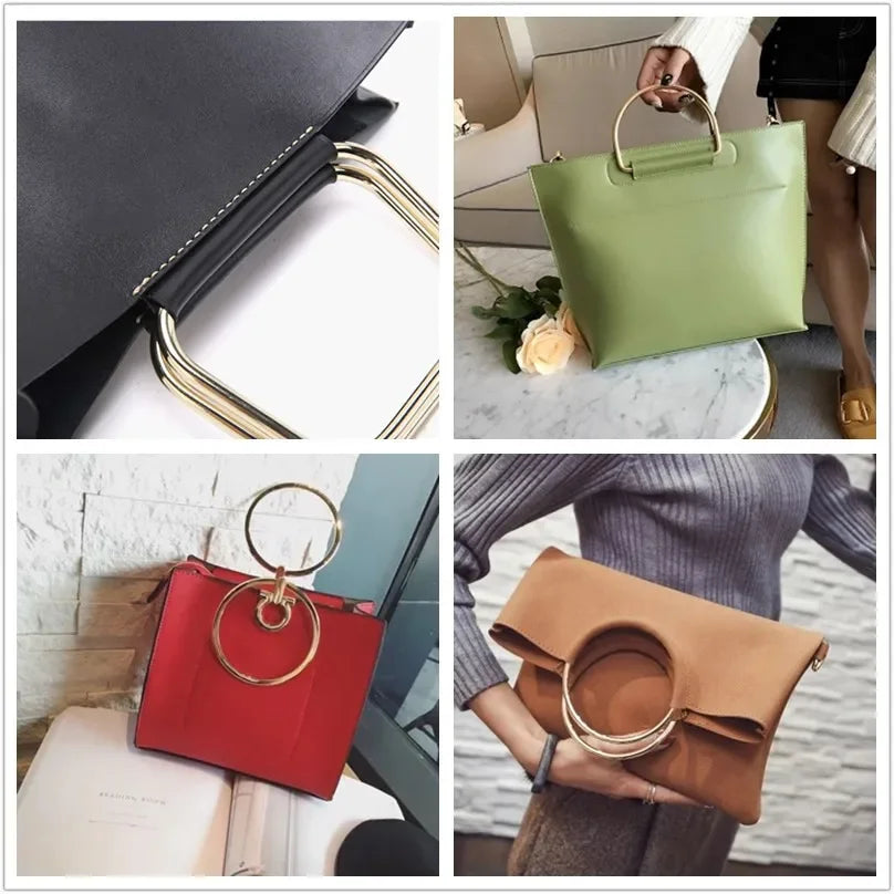 3/80Pcs Meetee Bags Handle Metal O D Ring Buckles Frame Handbag Purse Shoulder Belt DIY Replacement Leather Craft Accessaries