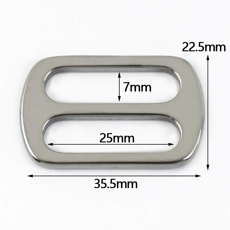 15/500Pcs Brass/Stainless Steel Buckle 20-38mm Tri-Glide Slider Clasp Webbing Tape Adjuster Clasps Bags Strap Buckles Repair Kits