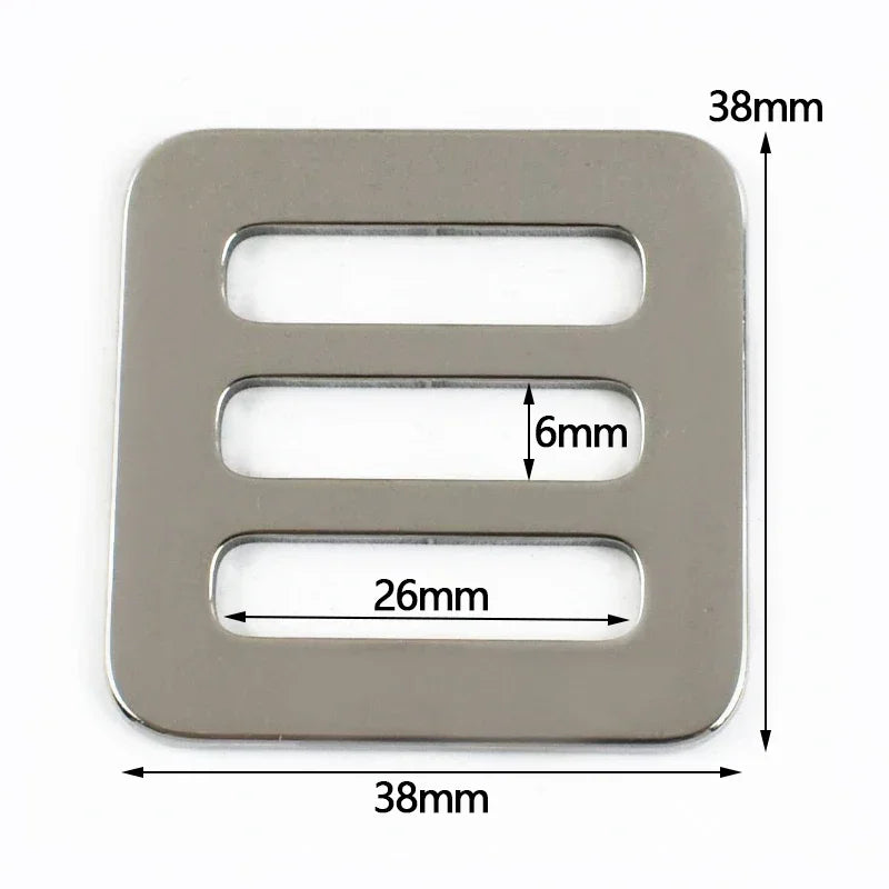 8/300Pcs 26-50mm Tri-Glide Ring Stainless Steel Buckles Webbing Strap Adjuster Clasp Hiking Bag Safety Belt Carabiner Clip Hook