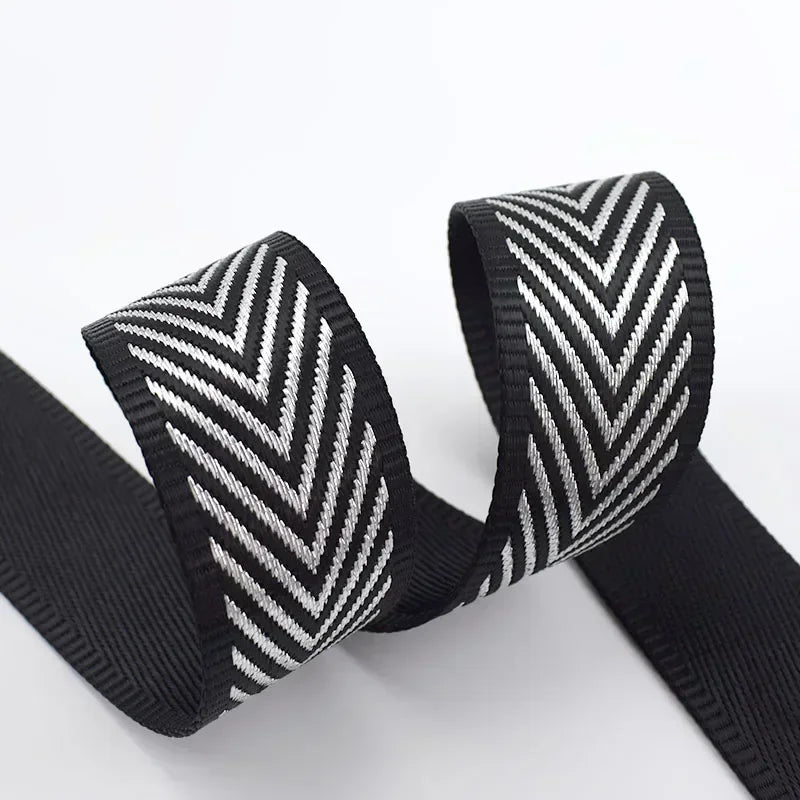 3/100Meters 38mm Thicken Polyester Jacquard Webbing Tape Luggage Decorative Belt Ribbon DIY Bags Shoulder Strap Sewing Accessories