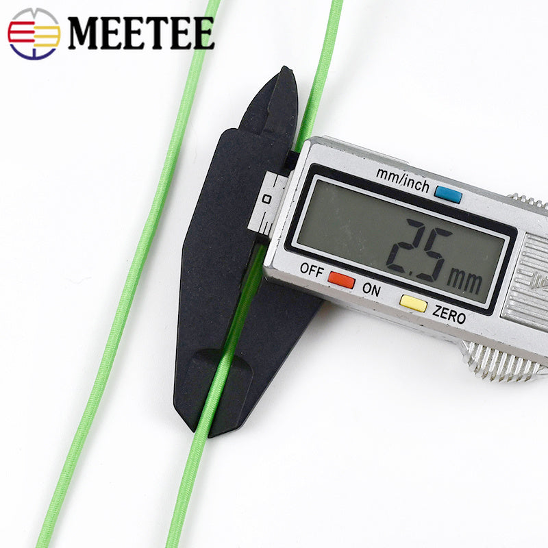 50/100Meters Color 2.5mm Round Elastic Ropes high elasticity rope HairBand Clothes Pants Rubber Band DIY Sewing Accessories