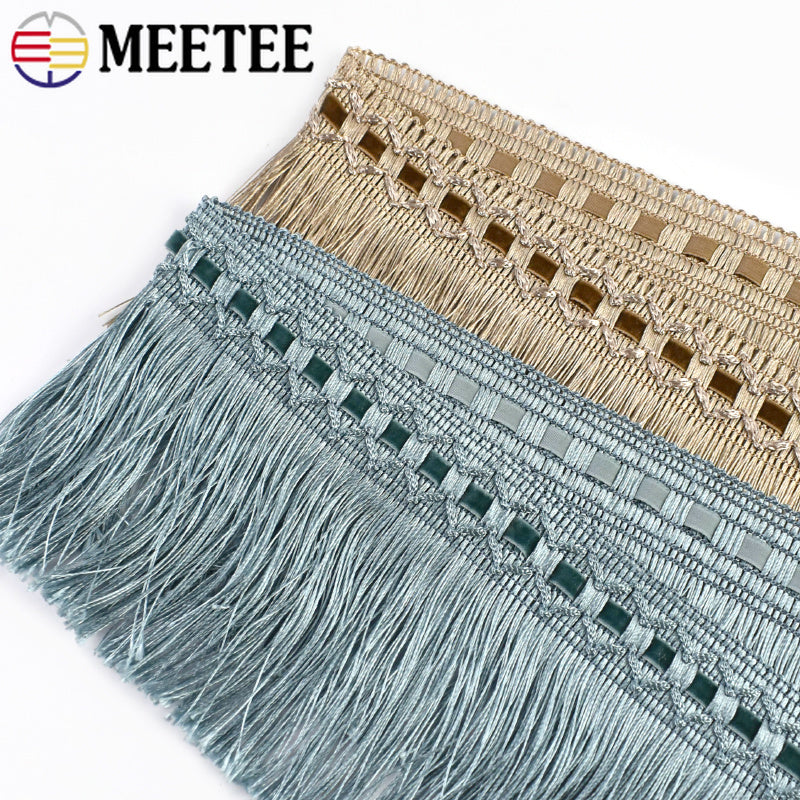 2/20Meter 10cm Polyester Tassel Fringe Trim Sewing Decorative Lace Ribbon for Dance Dress Curtain Tassels Clothes Bag Accessories